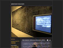 Tablet Screenshot of ephemeralmonument.opinionware.net